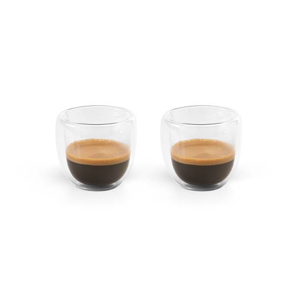 Promotional Isothermal Glass Coffee Set With 2 Glasses