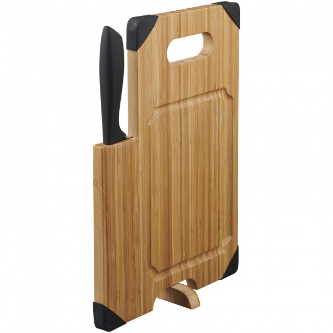 Promotional Bamboo cutting board with knife