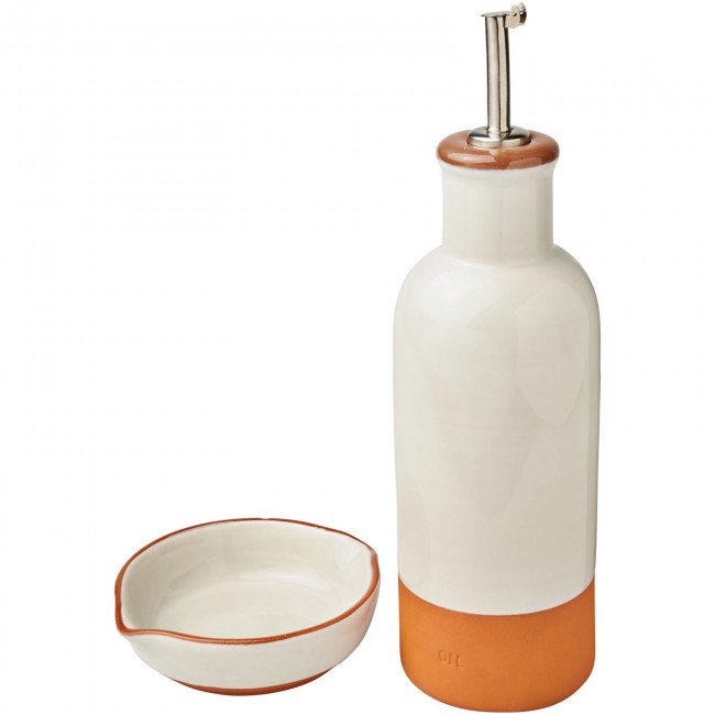 Promotional Terracotta drizzler and dip set