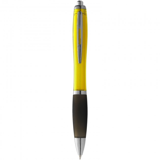 Promotional Nash ballpoint pen with coloured barrel and black grip - Image 4