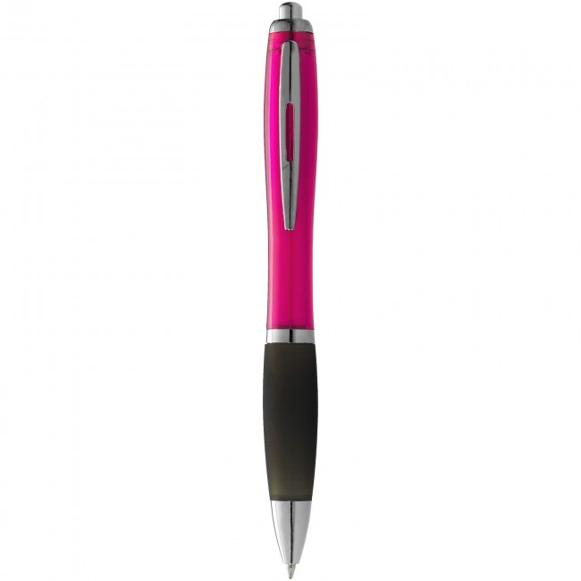 Promotional Nash ballpoint pen with coloured barrel and black grip - Image 2