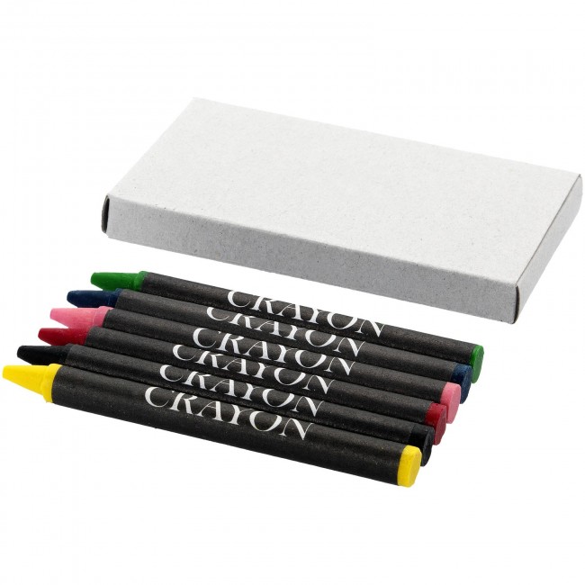 Promotional Ayo 6-piece coloured crayon set