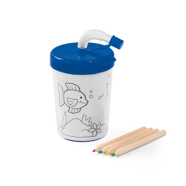 Promotional Colouring Travel Cup In PP And PS 200 ml