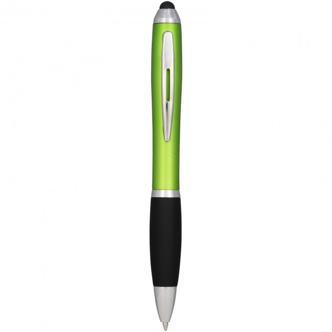 Promotional Nash coloured stylus ballpoint pen with black grip - Image 3