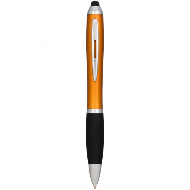 Promotional Nash coloured stylus ballpoint pen with black grip - Image 2