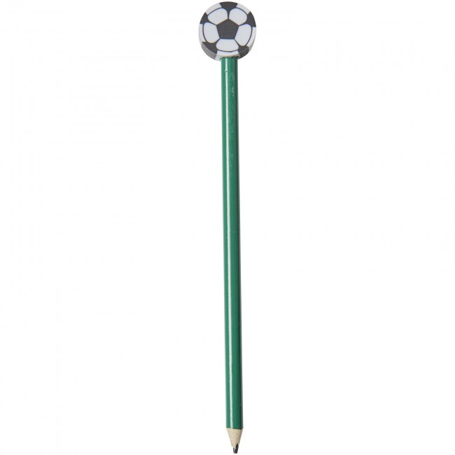 Promotional Goal pencil with football-shaped eraser - Image 1