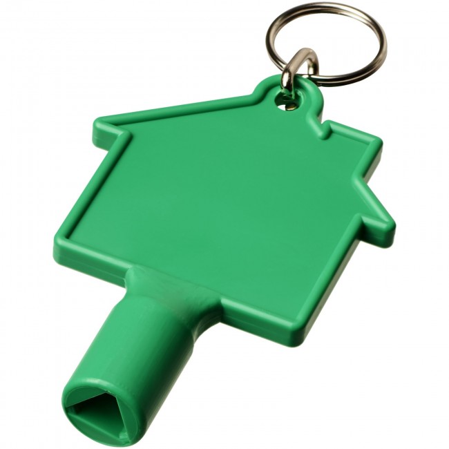 Promotional Maximilian house-shaped meterbox key with keychain - Image 4