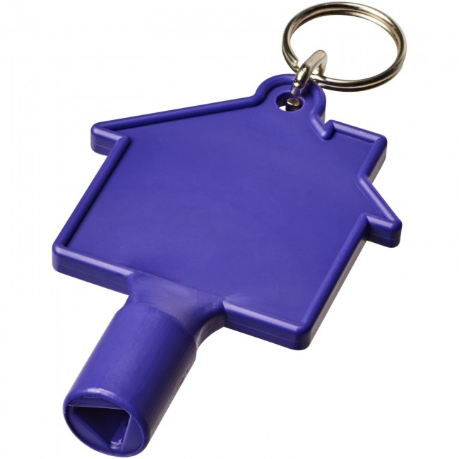 Promotional Maximilian house-shaped meterbox key with keychain - Image 3