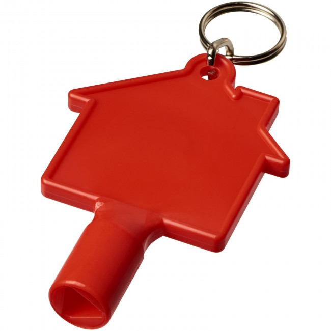 Promotional Maximilian house-shaped meterbox key with keychain - Image 2