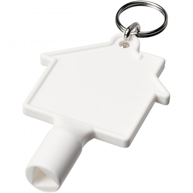 Promotional Maximilian house-shaped meterbox key with keychain - Image 1