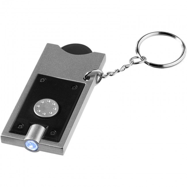 Promotional Allegro LED keychain light with coin holder - Image 9