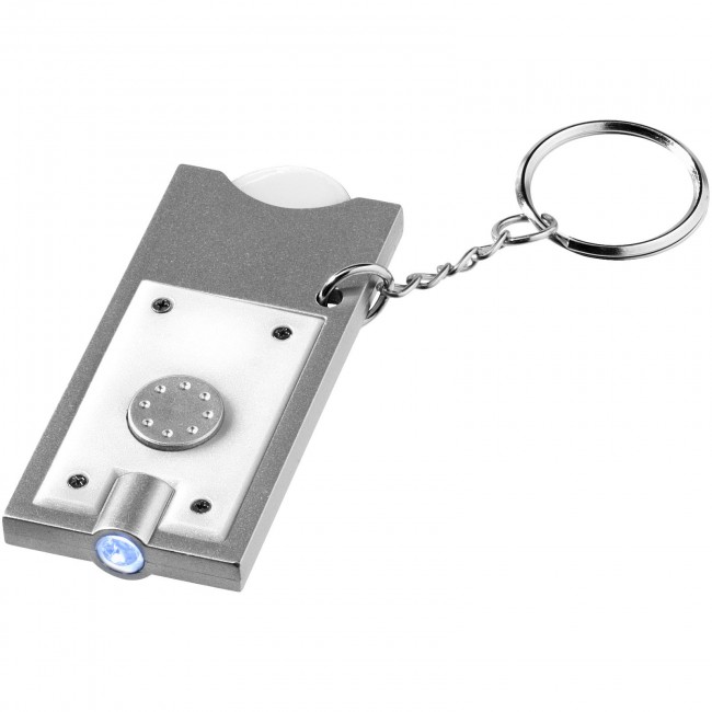 Promotional Allegro LED keychain light with coin holder - Image 6