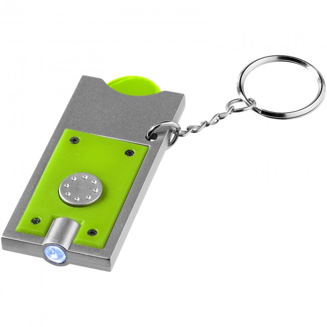 Promotional Allegro LED keychain light with coin holder - Image 5