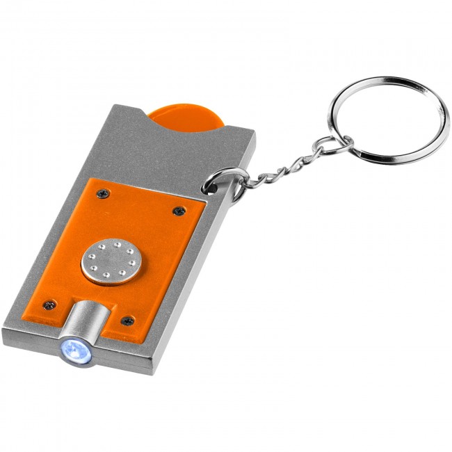 Promotional Allegro LED keychain light with coin holder - Image 4