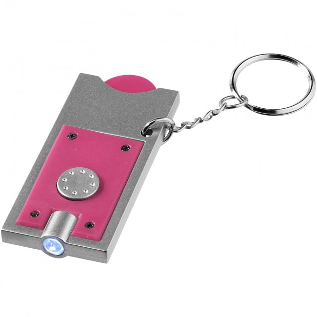 Promotional Allegro LED keychain light with coin holder - Image 2