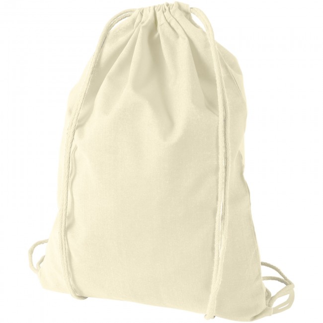 Promotional Oregon cotton drawstring backpack