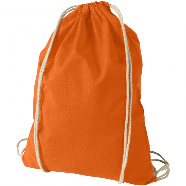 Promotional Oregon cotton drawstring backpack - Image 3