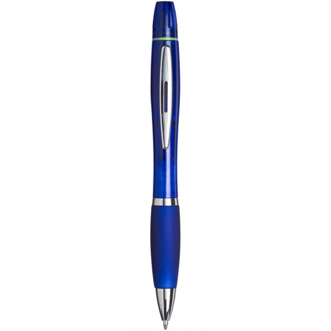 Promotional Curvy ballpoint pen with highlighter - Image 1