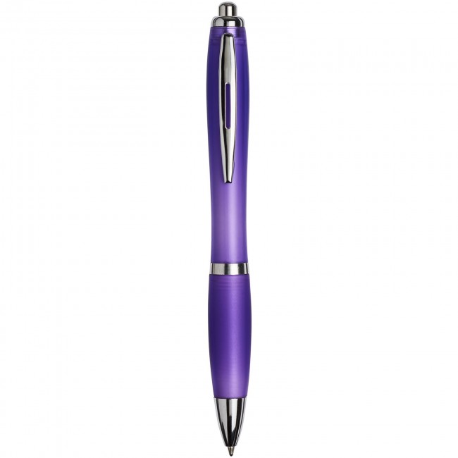 Promotional Frosted Curvy ballpoint pen-WH - Image 2