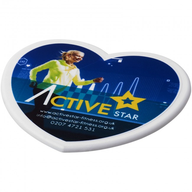 Promotional Cait heart-shaped coaster