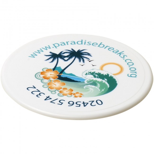 Promotional Renzo round plastic coaster - Image 1