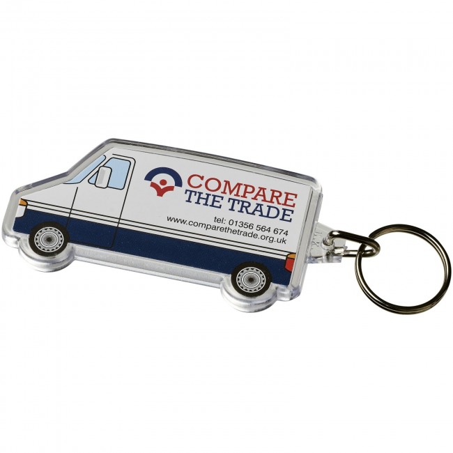 Promotional Combo van-shaped keychain