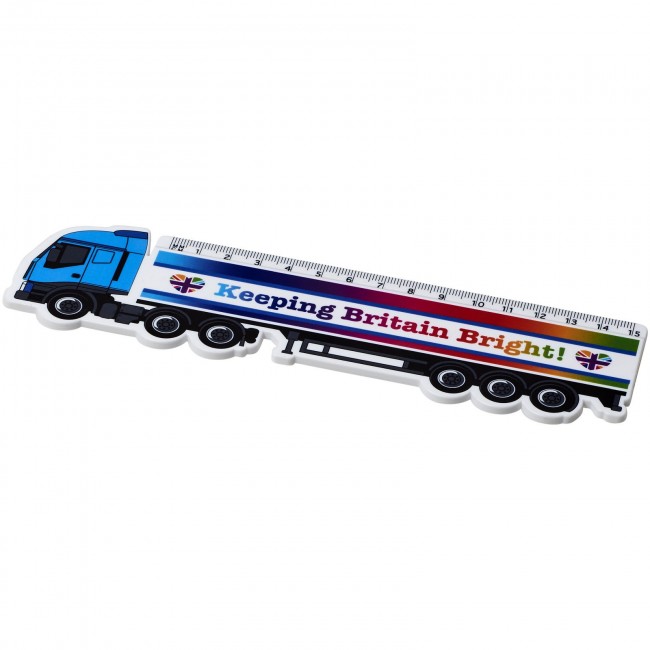 Promotional Loki 15 cm lorry shaped plastic ruler