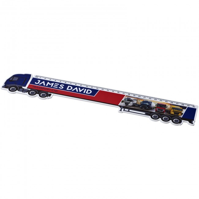 Promotional Loki 30 cm lorry shaped plastic ruler