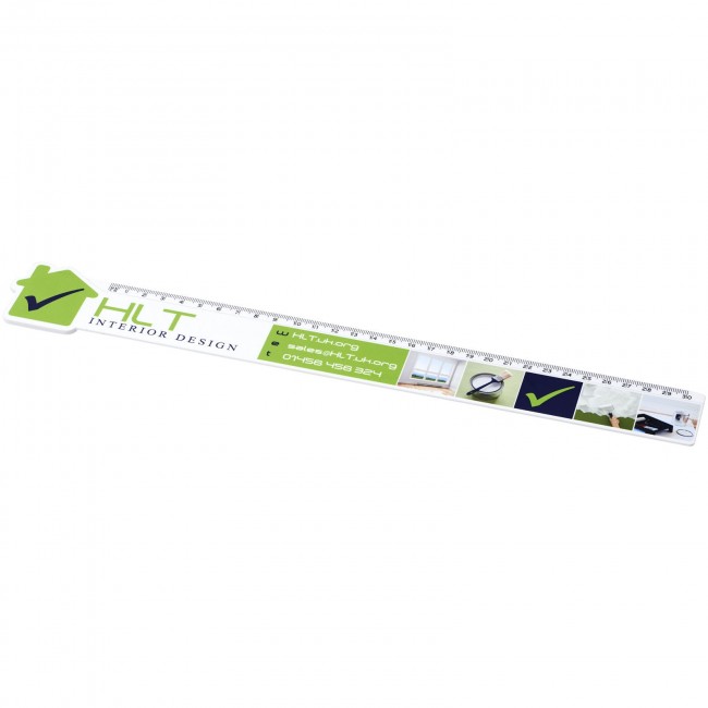 Promotional Loki 30 cm house-shaped plastic ruler