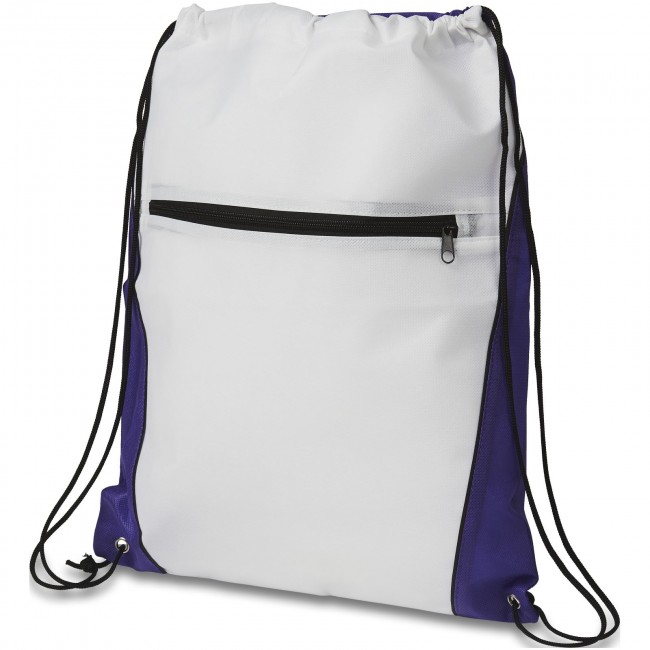 Promotional Contrast non-woven drawstring backpack - Image 2