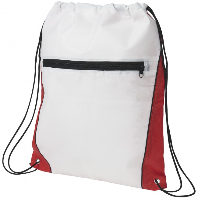 Promotional Contrast non-woven drawstring backpack - Image 1