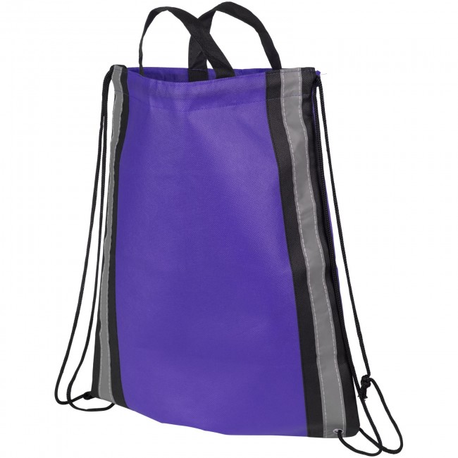 Promotional Reflective non-woven drawstring backpack - Image 3