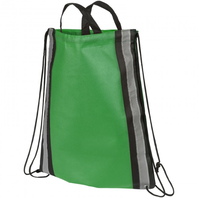 Promotional Reflective non-woven drawstring backpack - Image 2