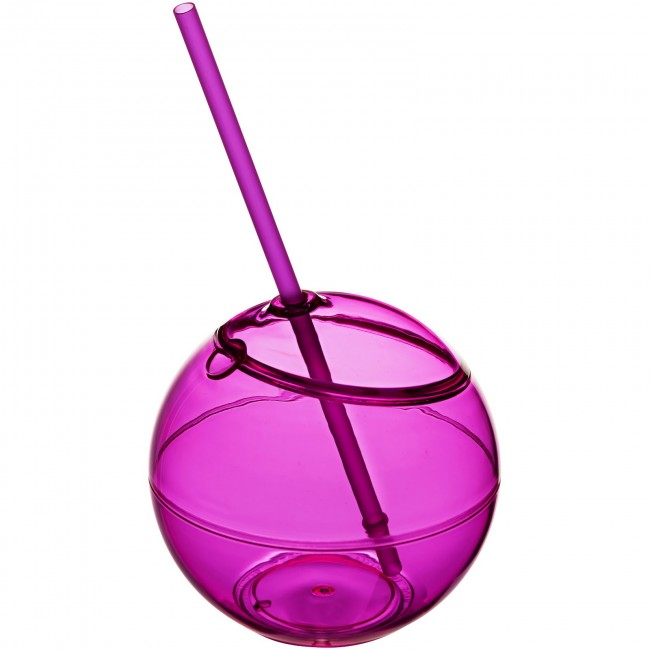 Promotional Fiesta 580 ml beverage ball with straw - Image 3