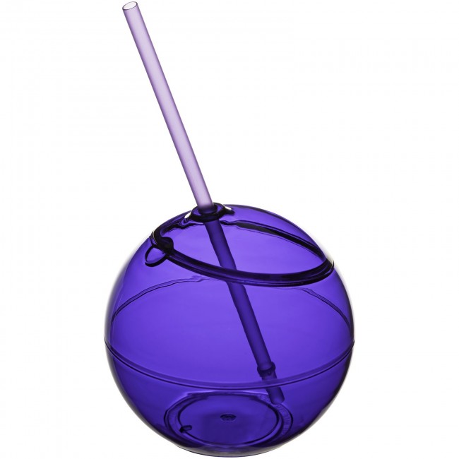 Promotional Fiesta 580 ml beverage ball with straw - Image 2