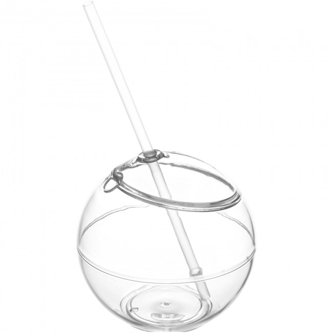 Promotional Fiesta 580 ml beverage ball with straw - Image 1