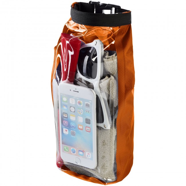 Promotional Tourist 2 litre waterproof bag with phone pouch - Image 1