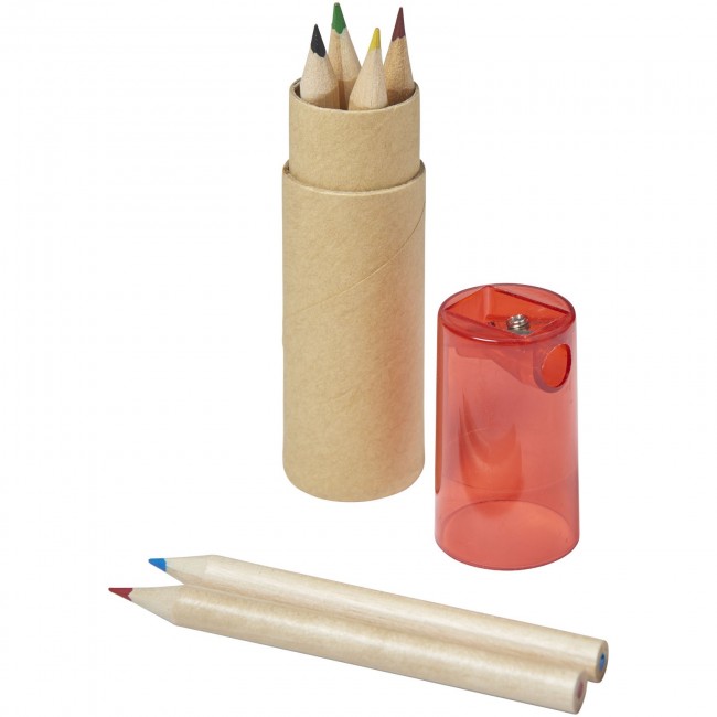 Promotional Kram 7-piece coloured pencil set - Image 2