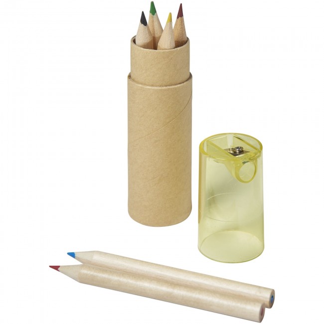 Promotional Kram 7-piece coloured pencil set - Image 1