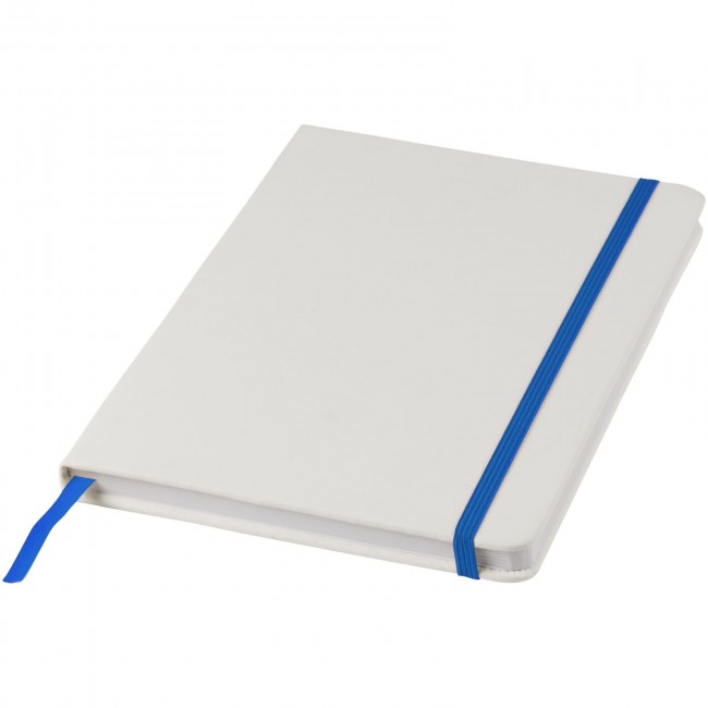 Promotional Spectrum A5 white notebook with coloured strap - Image 6