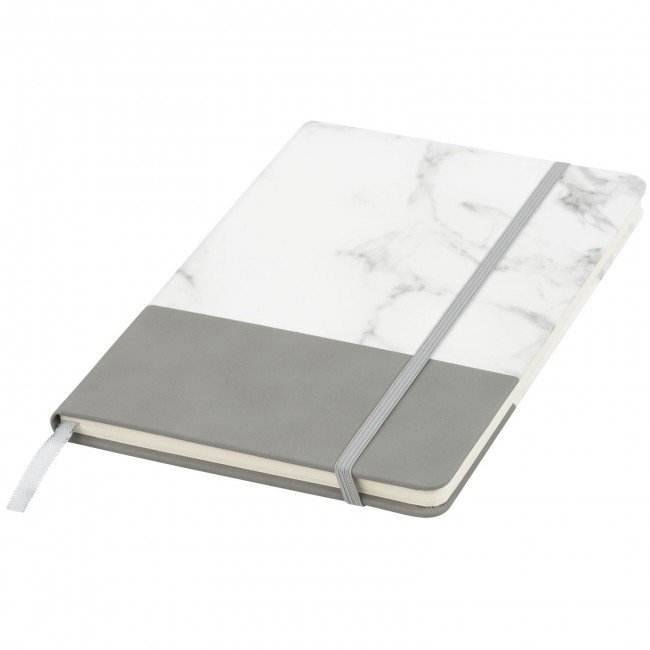 Promotional Two-tone A5 marble look notebook - Image 2