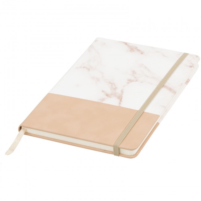 Promotional Two-tone A5 marble look notebook - Image 1