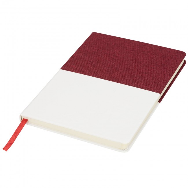 Promotional Two-tone A5 canvas notebook - Image 3