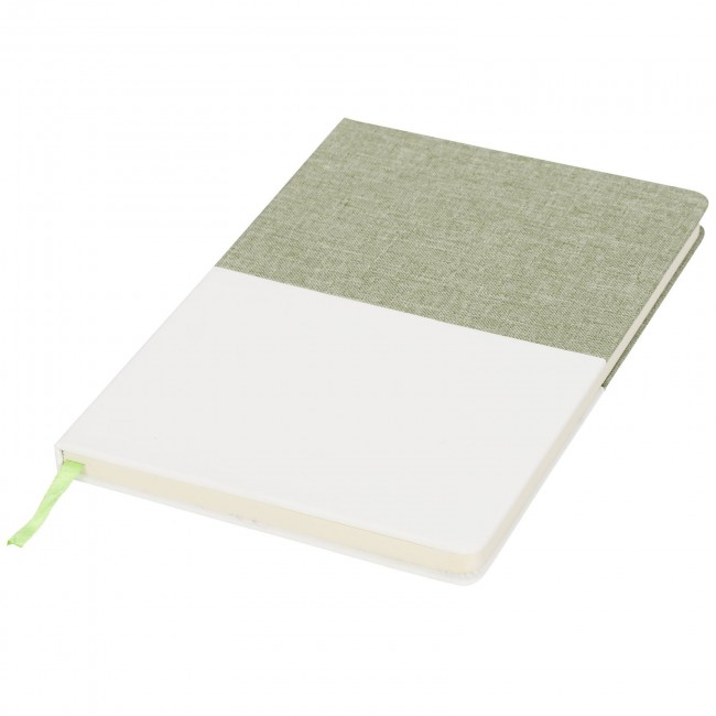 Promotional Two-tone A5 canvas notebook - Image 2