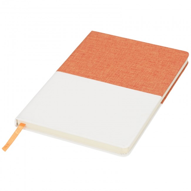 Promotional Two-tone A5 canvas notebook - Image 1