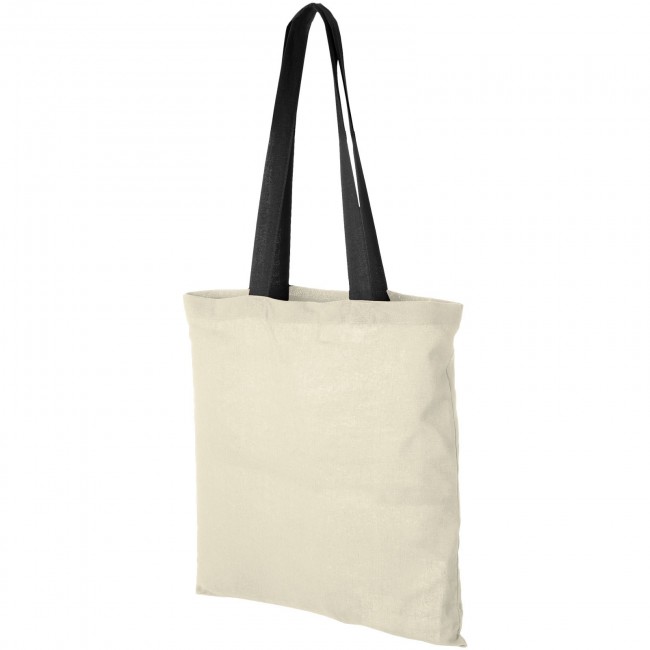 Promotional Nevada 100 g/m² cotton tote bag with coloured handles - Image 9