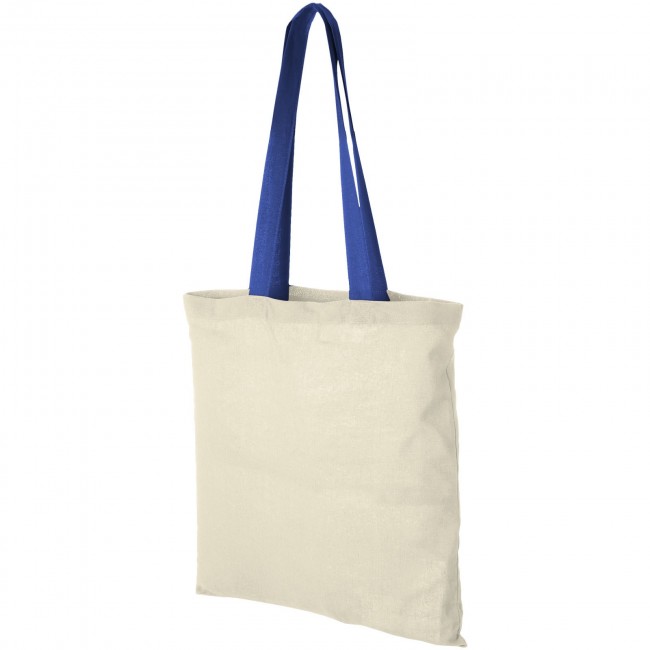 Promotional Nevada 100 g/m² cotton tote bag with coloured handles - Image 7