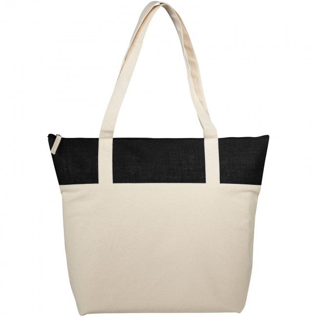 Promotional Jones tote bag made from 407 g/m² cotton and jute - Image 3