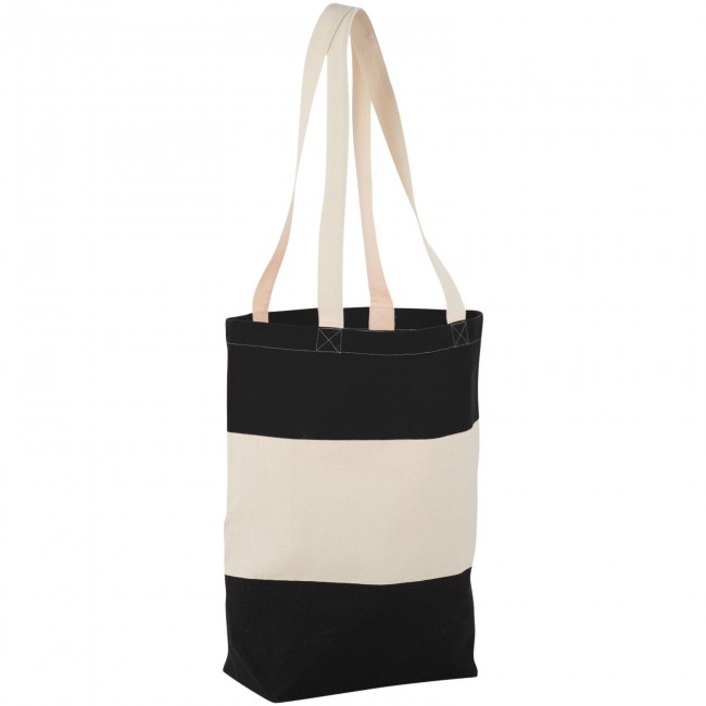 Promotional Colour-block 227 g/m² cotton tote bag - Image 4