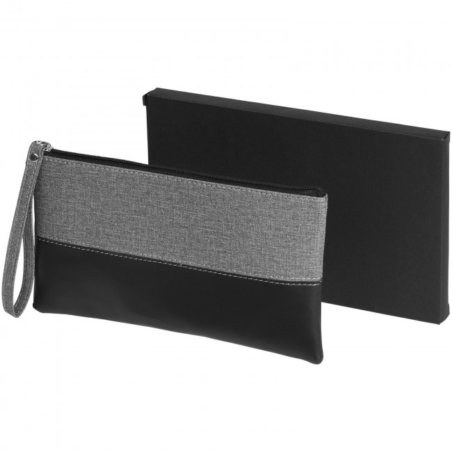 Promotional Heathered cosmetic bag - Image 2